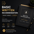 Basic Written Recommendation (Short Format) — Starter